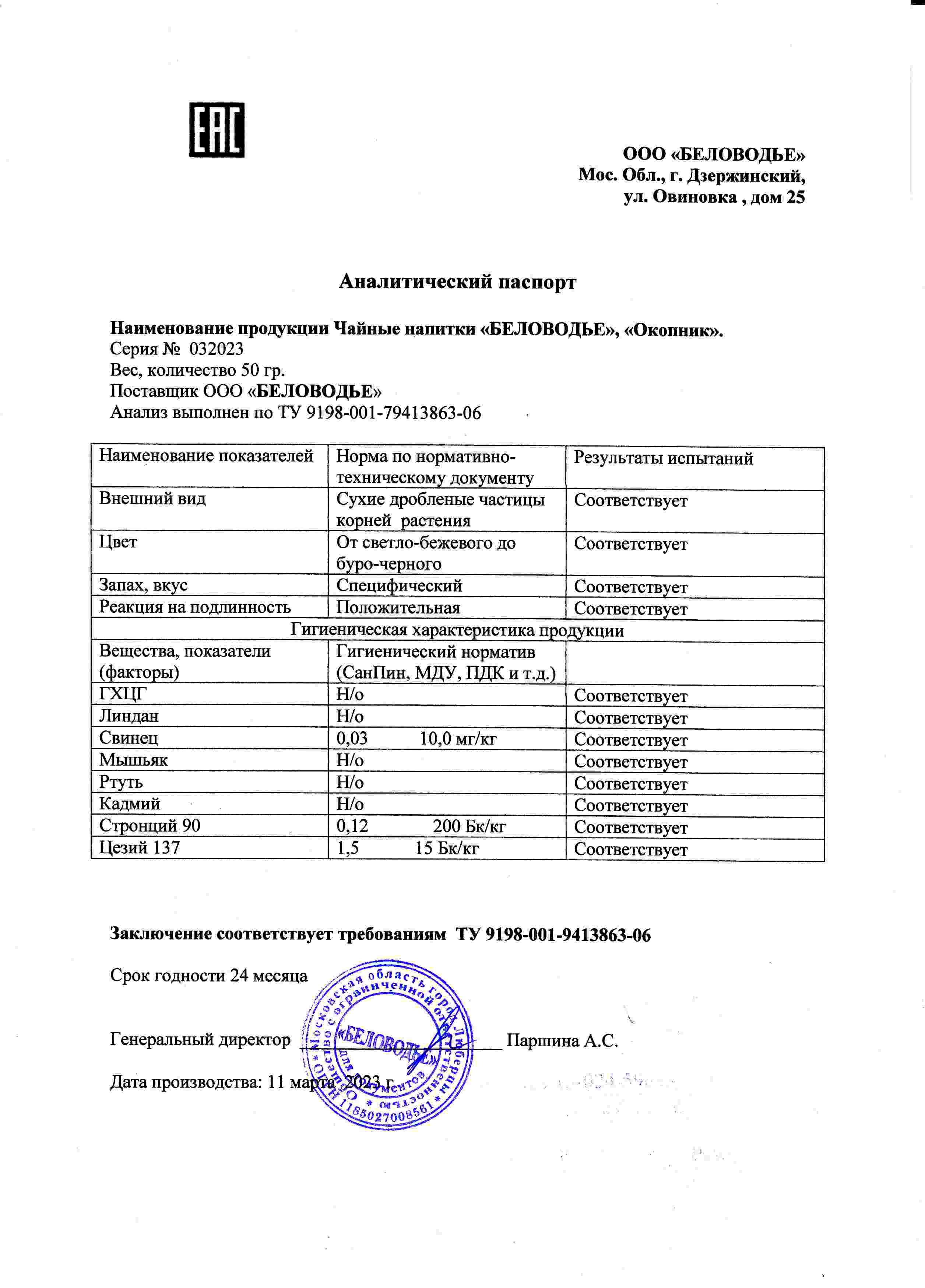 Паспорт №032023